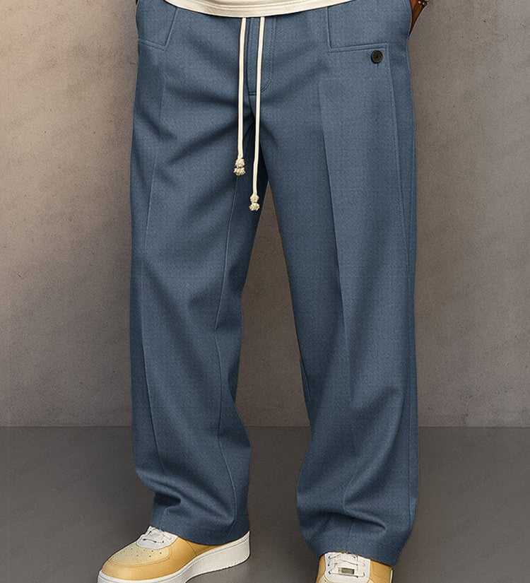 Pantaloni Slim Fit da Uomo – Adatti per Lavoro e Tempo Libero, Con Cerniera e Vita Elastico