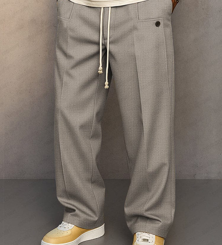 Pantaloni Slim Fit da Uomo – Adatti per Lavoro e Tempo Libero, Con Cerniera e Vita Elastico