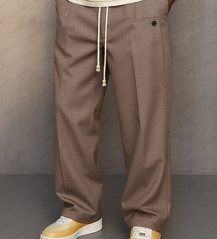 Pantaloni Slim Fit da Uomo – Adatti per Lavoro e Tempo Libero, Con Cerniera e Vita Elastico