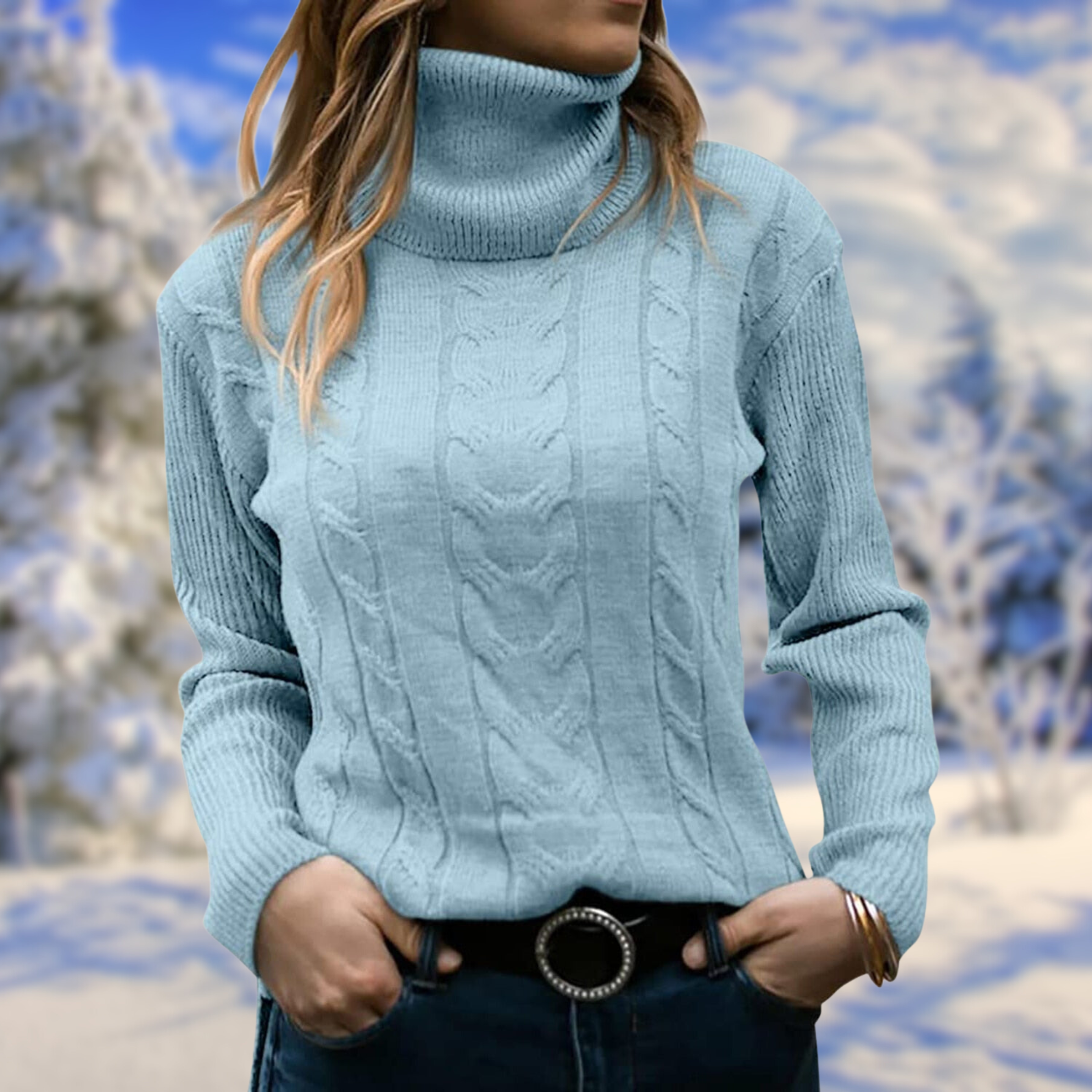Maglione a Collo Alto da Donna – Morbido, Caldo, Pullover Slim, Maglione Elegante e Confortevole