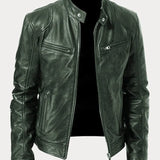 Elisabetta™ | Giacca in pelle con zip frontale