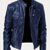 Elisabetta™ | Giacca in pelle con zip frontale