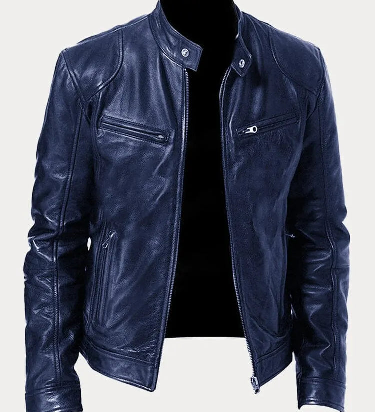 Elisabetta™ | Giacca in pelle con zip frontale