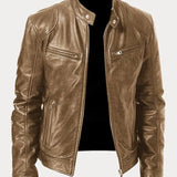 Elisabetta™ | Giacca in pelle con zip frontale
