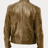 Elisabetta™ | Giacca in pelle con zip frontale