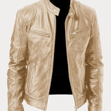 Elisabetta™ | Giacca in pelle con zip frontale