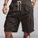 Varel | Pantaloni cargo corti in cotone essenziale
