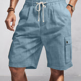 Varel | Pantaloni cargo corti in cotone essenziale