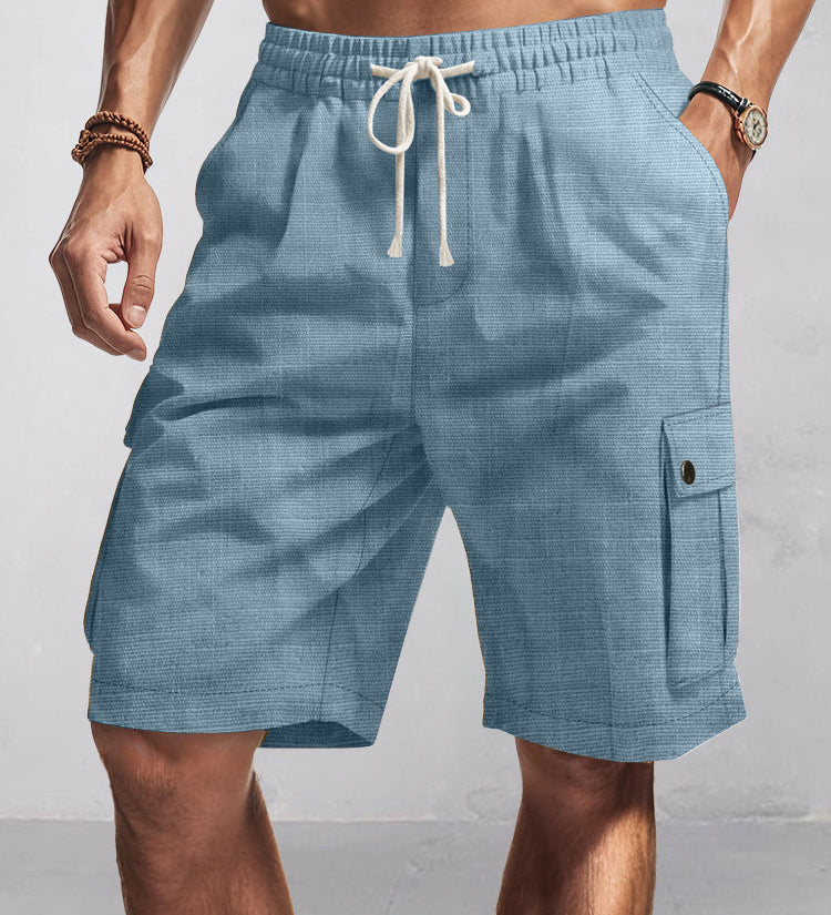 Varel | Pantaloni cargo corti in cotone essenziale