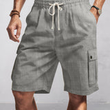 Varel | Pantaloni cargo corti in cotone essenziale