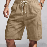 Varel | Pantaloni cargo corti in cotone essenziale