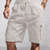 Varel | Pantaloni cargo corti in cotone essenziale