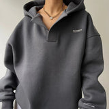 Felpa oversize con cappuccio da donna – Pullover dalla vestibilità comoda e spalle scese per il comfort di ogni giorno