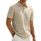 Varel | Polo da uomo in lino a maniche corte