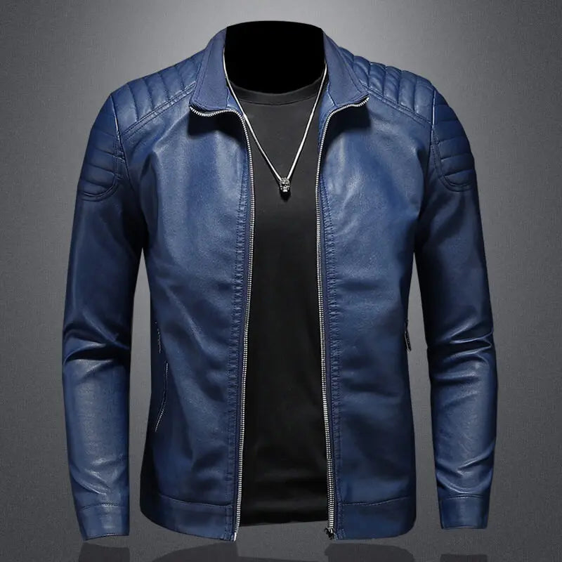 Ambra™ | Giacca in pelle con zip frontale