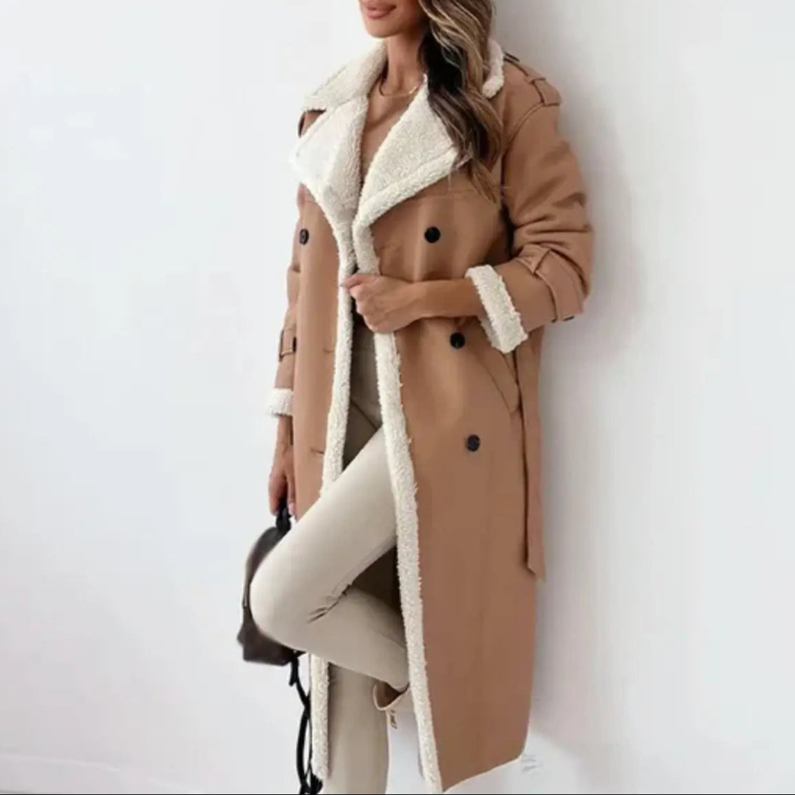 Donna - Giacca classica lunga con fodera in pile