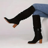 Donna - Stivali al ginocchio - Stile tacco a blocco