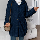 Cardigan con cappuccio in maglia a trecce da donna – Maniche lunghe morbide e comode