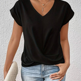 Blusa Sottile da Donna – Casual con Scollatura a V per Uso Quotidiano