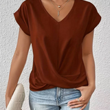 Blusa Sottile da Donna – Casual con Scollatura a V per Uso Quotidiano