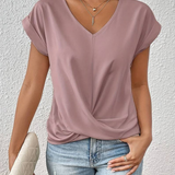 Blusa Sottile da Donna – Casual con Scollatura a V per Uso Quotidiano