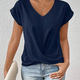 Blusa Sottile da Donna – Casual con Scollatura a V per Uso Quotidiano