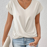 Blusa Sottile da Donna – Casual con Scollatura a V per Uso Quotidiano