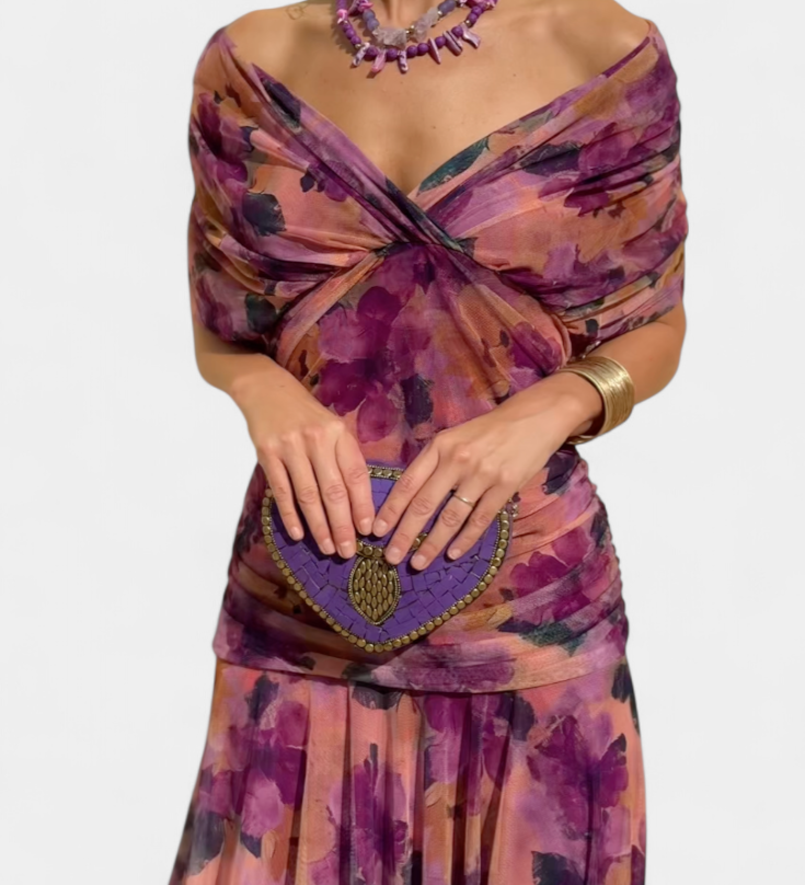 Abito A-line da Donna – Con scollatura a V, Adatto per Primavera e Estate