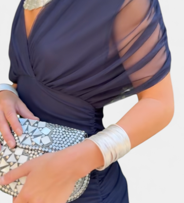 Abito A-line da Donna – Con scollatura a V, Adatto per Primavera e Estate