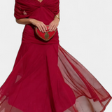 Elegante abito lungo da donna con scollo a V e stampa floreale – Abito estivo lungo e fluido