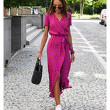 Varel | Abito elegante con scollatura a V e vestibilità modellante