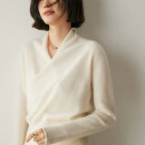 Maglione Donna con Incrocio Frontale – Maglia Sottile Raffinata per Ufficio e Abbigliamento Smart Casual