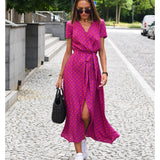 Maxi abito estivo con spacco di tendenza da donna