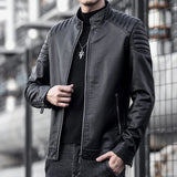 Ambra™ | Giacca in pelle con zip frontale