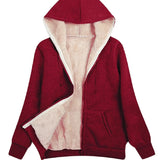Donna - Giacca in pile con cappuccio - Comode maniche lunghe