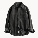 Camicia da uomo con bottoni e lavorazione a coste – Camicia casual e strutturata