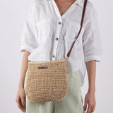 Borsa a Tracolla Estiva in Paglia Fatto a Mano Donna – Borsa Satchel Intrecciata Casual da Spiaggia