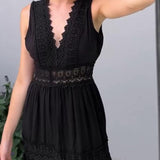 Abito A-line da Donna – Con Scollatura a V, Adatto per Occasioni Festive
