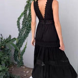 Abito A-line da Donna – Con Scollatura a V, Adatto per Occasioni Festive