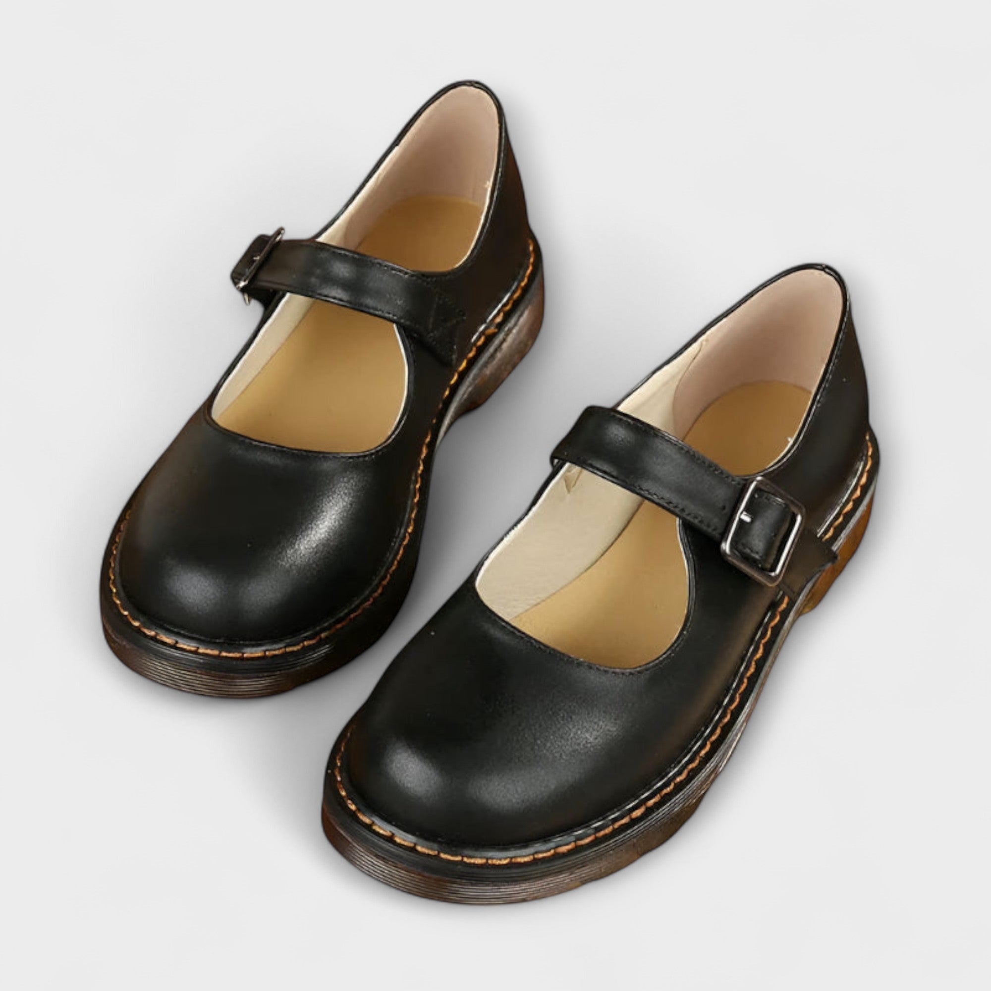 Irene™ | Mary Jane in pelle con cinturino