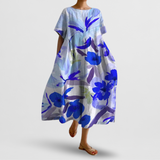 Abito estivo donna | Stampa floreale artistica e comfort oversize
