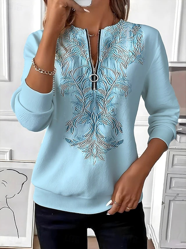 Maglione Slim Fit da Donna – Con Mezza Zip, Adatto per Primavera e Autunno