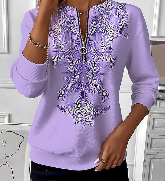 Maglione Slim Fit da Donna – Con Mezza Zip, Adatto per Primavera e Autunno