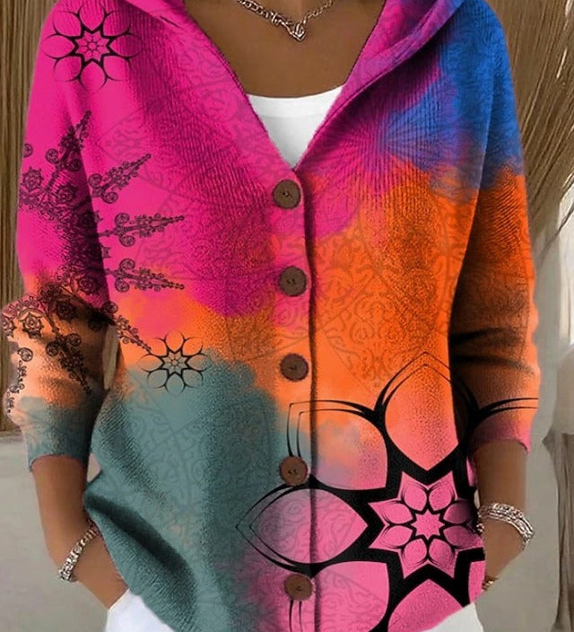 Stella™ | Cardigan con cappuccio e stampa