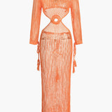 Abito da spiaggia donna | Design boho con cut-out e uncinetto