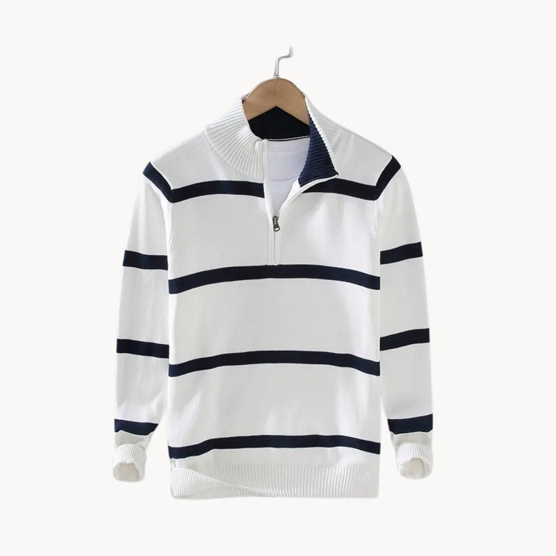 Maglione Slim Fit da Uomo – Con Mezzo Zip e Collo Alto, Adatto per Uso Casual e Quotidiano