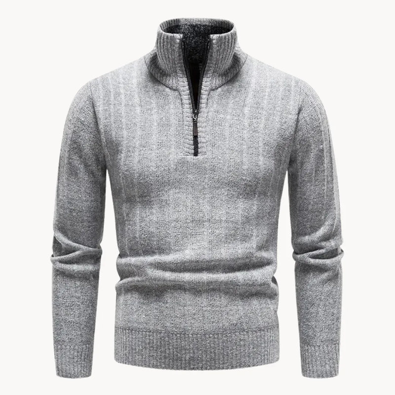 Maglione Slim Fit da Uomo – Con Zip a Quarto e Collo Alto, Adatto per Uso Casual e Quotidiano