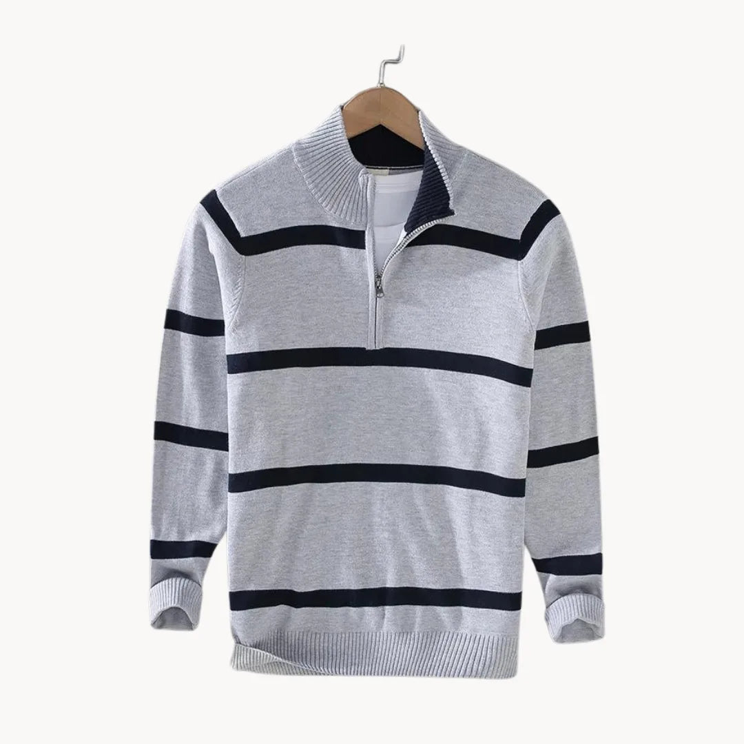 Maglione Slim Fit da Uomo – Con Mezzo Zip e Collo Alto, Adatto per Uso Casual e Quotidiano