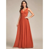 Abito Maxi Elegante con Scollo a V – Stile Femminile Senza Tempo