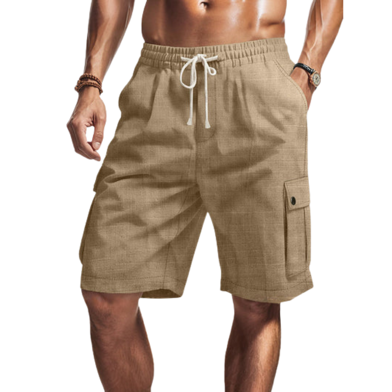 Varel | Pantaloni cargo corti in cotone essenziale